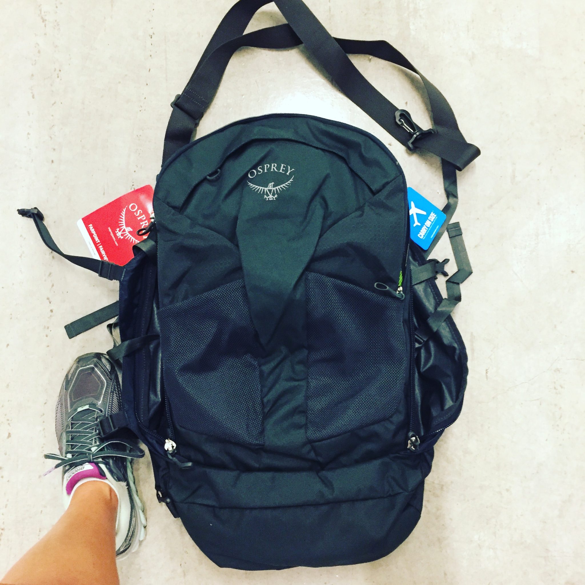 traveling bag full of travel essentials